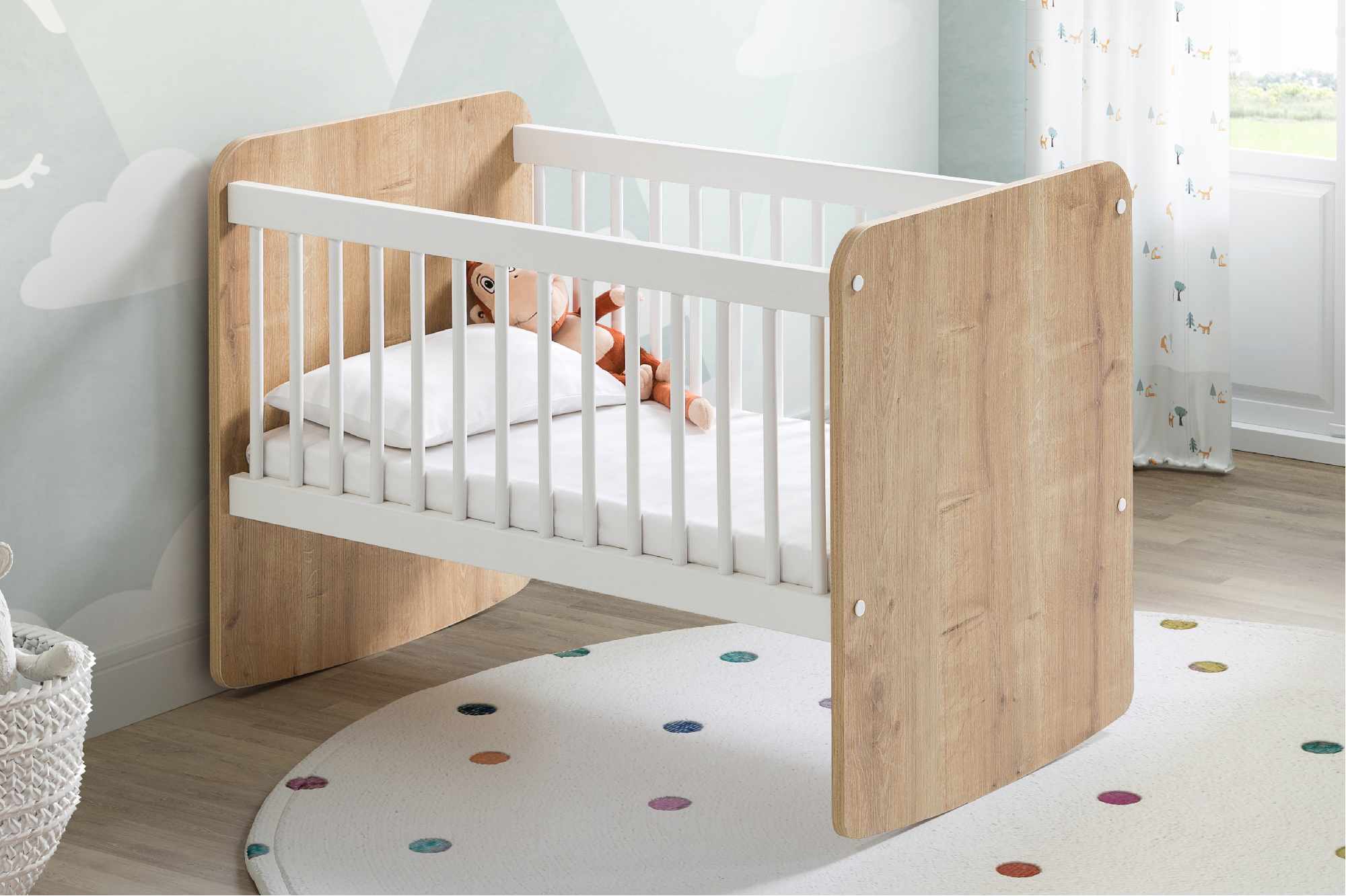BW1011 - PRATİK MİNİ BEBEK BEŞİK 50 X 90 AHŞAP